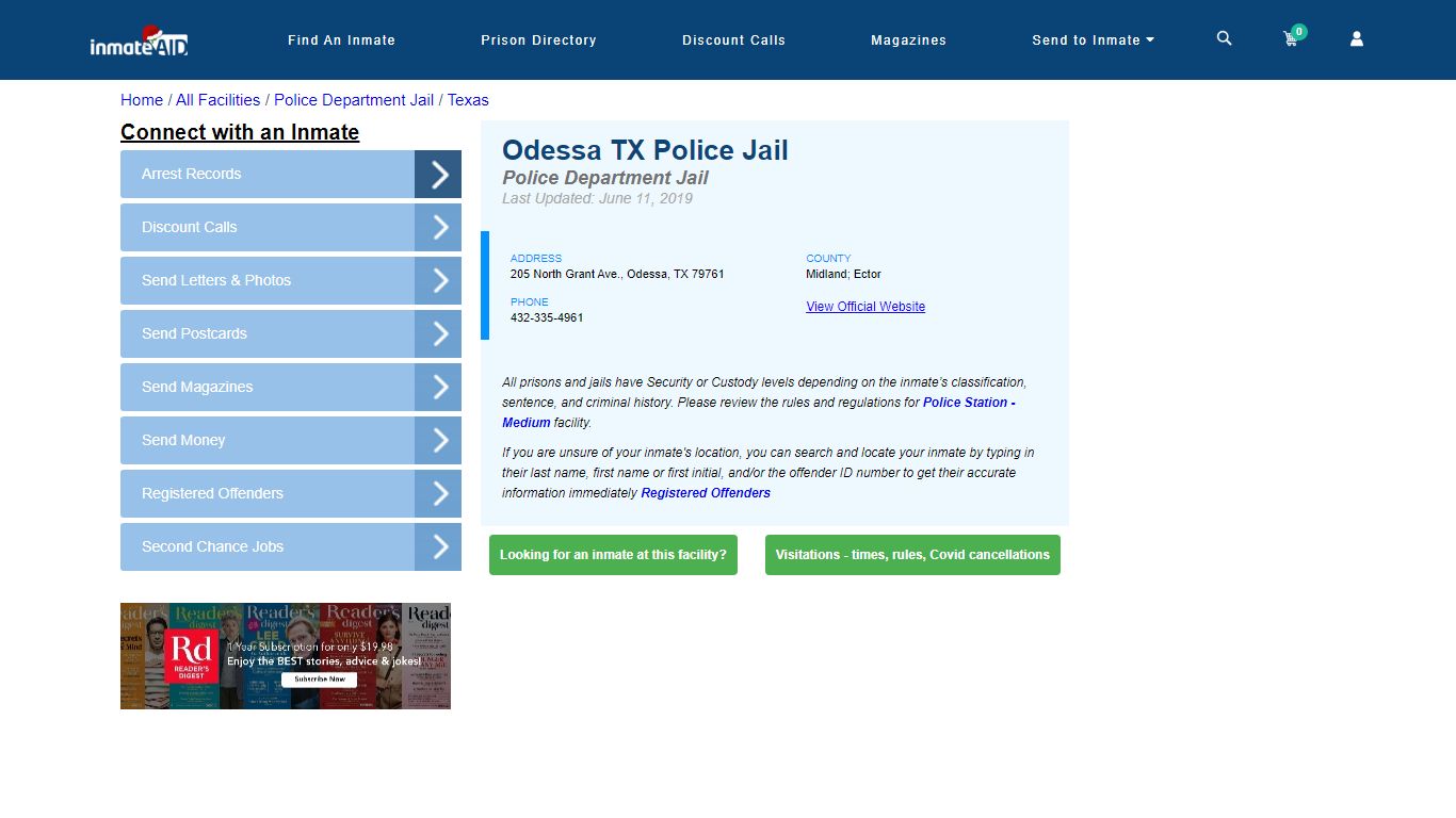 Odessa TX Police Jail & Inmate Search - Odessa, TX